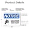 Signmission Caution Wet Paint, 10 in W x Rectangle, Plastic OS-2PACK-NS-P-710-L-10524 - alternate 7